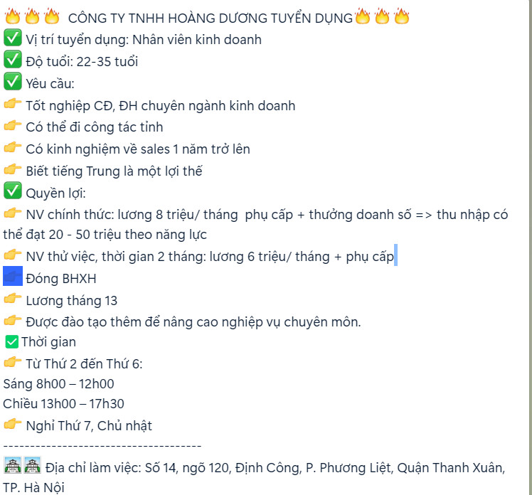 lĩnh vực hoạt động